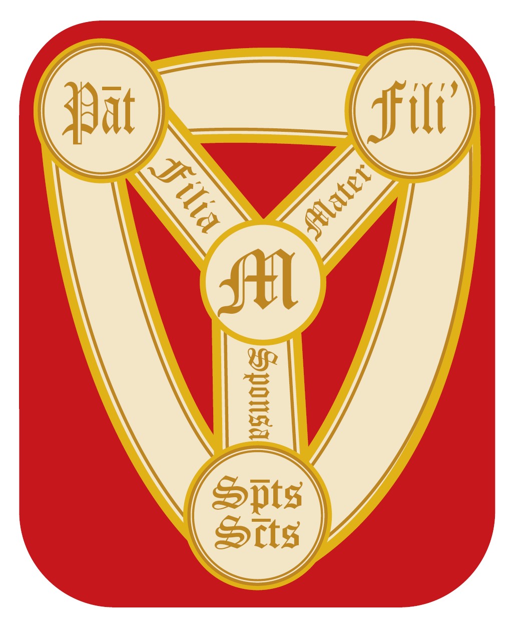 Crest showing Mary's relationship to the Trinity